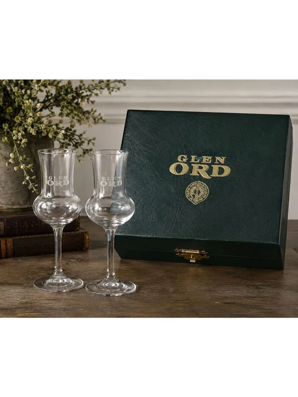 Glen Ord Distillery Thistle Whisky Tasting Glasses Set of 2 Boxed Scotland